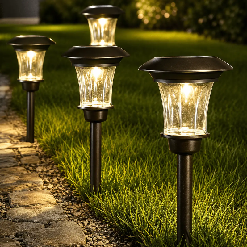 SmartYard Solar LED Large Outdoor Pathway Lights - 8 Pack- Oil Rubbed Bronze by Outdoor Solar Outlet