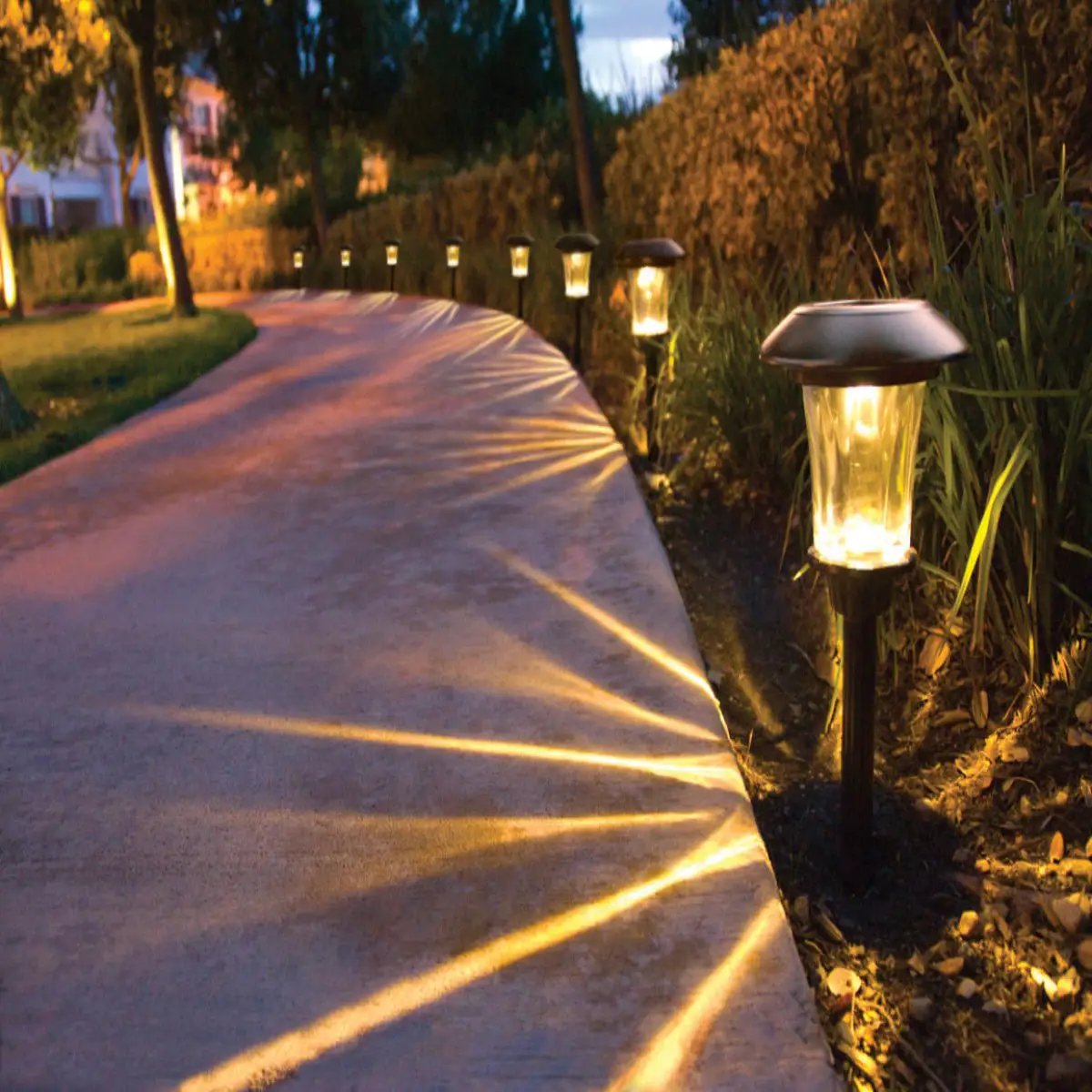 SmartYard Solar LED Large Outdoor Pathway Lights - 8 Pack- Oil Rubbed Bronze by Outdoor Solar Outlet