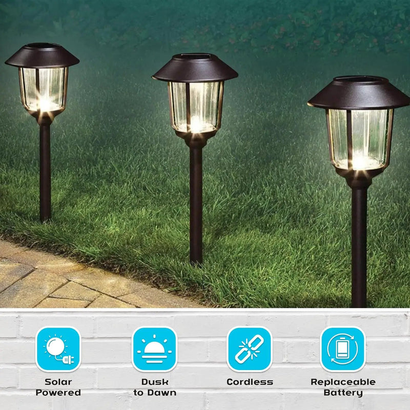 Smartyard Solar LED Large Pathway Lights 10 Lumen - 6 Pack by Outdoor Solar Outlet