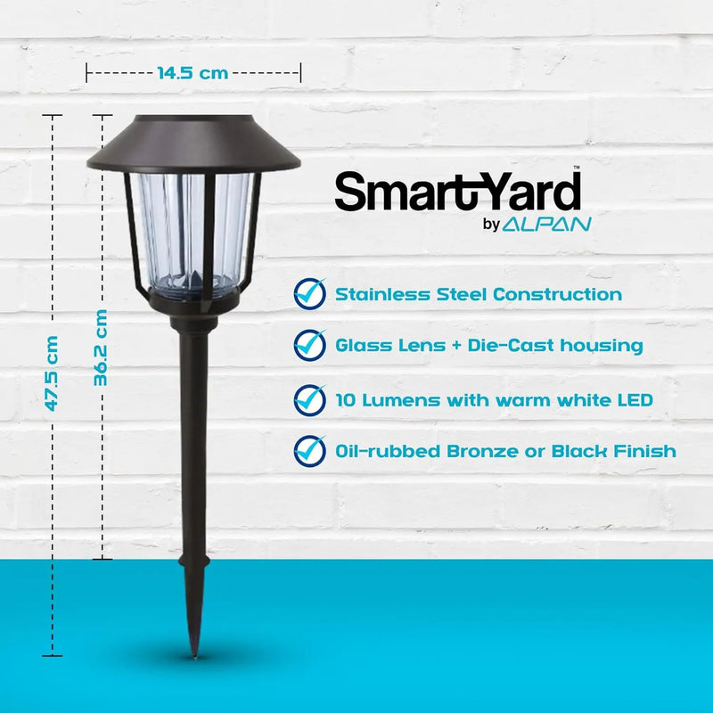 Smartyard Solar LED Large Pathway Lights 10 Lumen - 6 Pack by Outdoor Solar Outlet