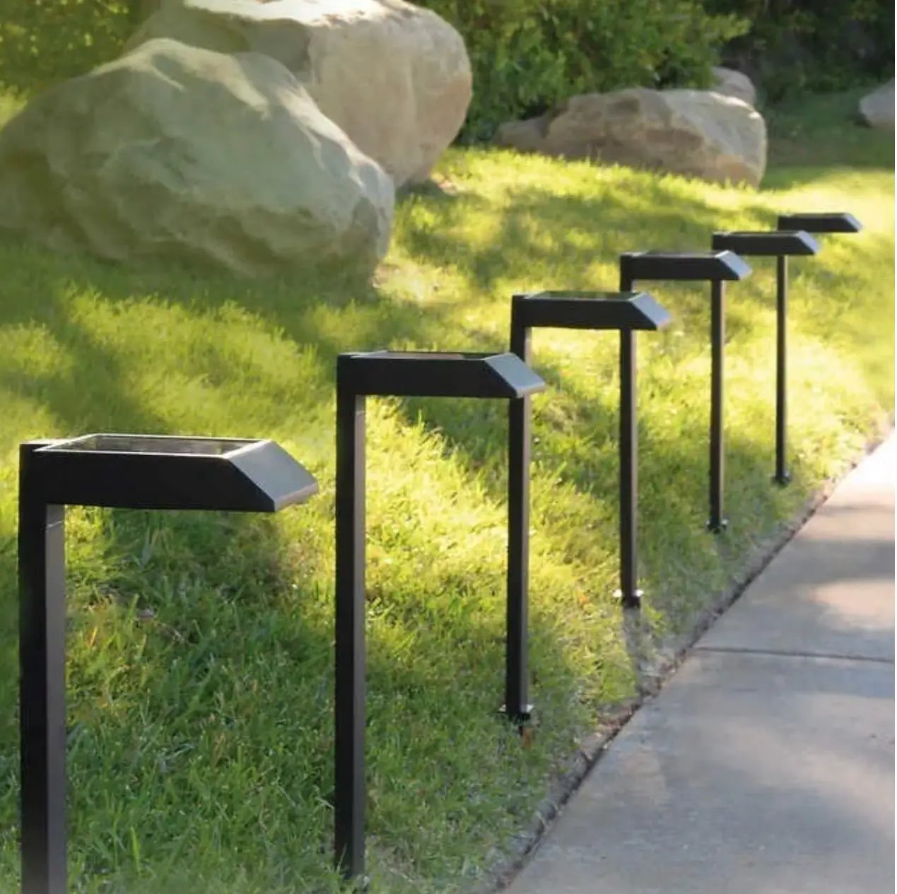 SmartYard Solar LED Pathway Lights 30 Lumen Modern Down Light , 6-Pack by Outdoor Solar Outlet