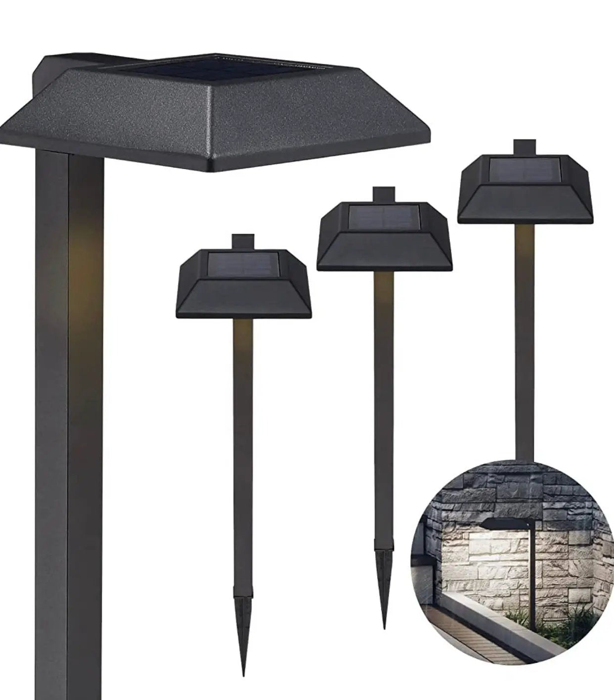 SmartYard Solar LED Pathway Lights 30 Lumen Modern Down Light , 6-Pack by Outdoor Solar Outlet