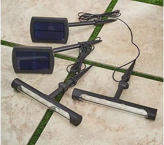 SmartYard Solar Light Bar Set of 2 65 Lumen With Remote Panel by Outdoor Solar Outlet