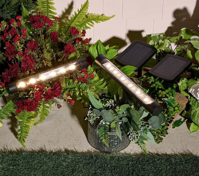 SmartYard Solar Light Bar Set of 2 65 Lumen With Remote Panel by Outdoor Solar Outlet
