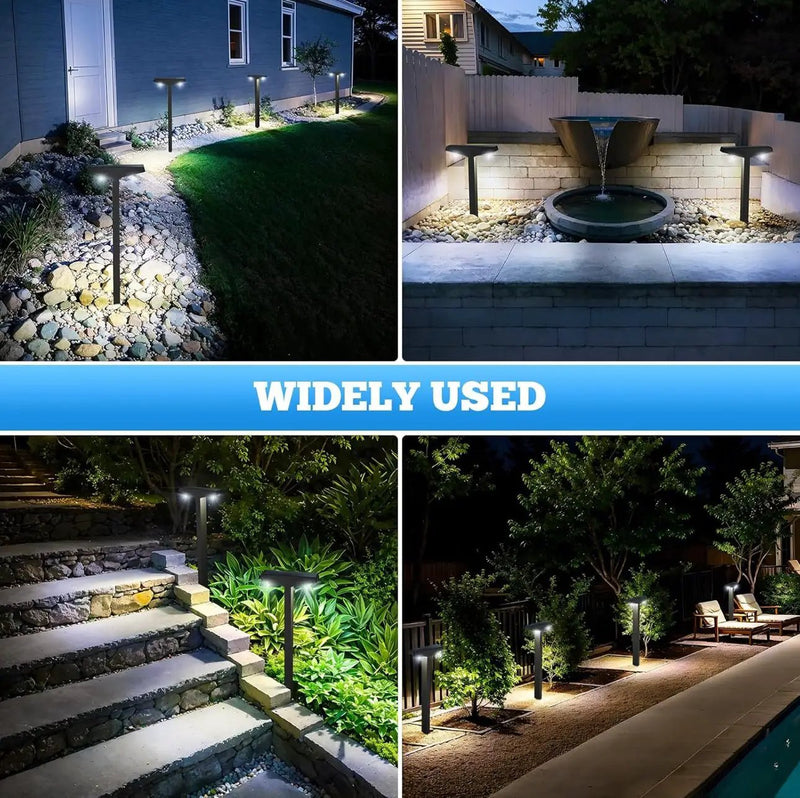SmartYard Solar Modern Pathway Lights, 4 Pack -15 Lumen by Outdoor Solar Outlet