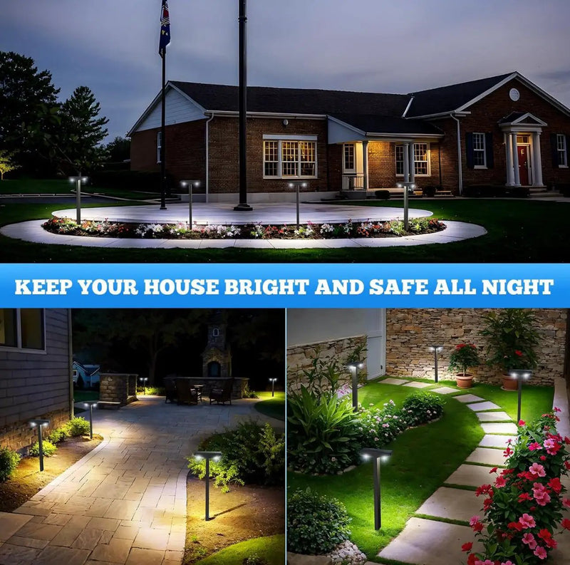 SmartYard Solar Modern Pathway Lights, 4 Pack -15 Lumen by Outdoor Solar Outlet