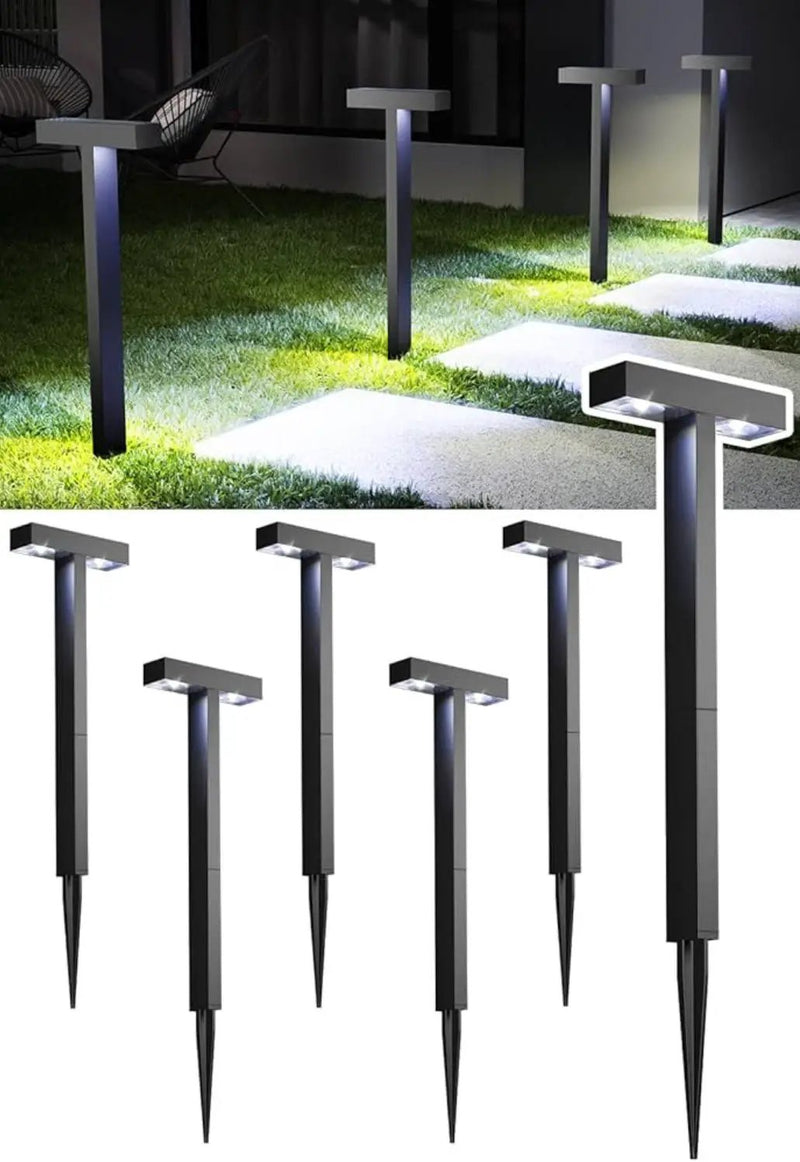 SmartYard Solar Modern Pathway Lights, 4 Pack -15 Lumen by Outdoor Solar Outlet