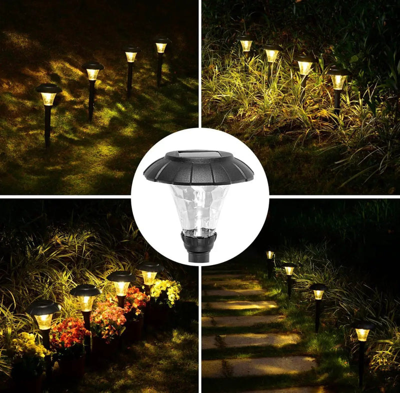 SmartYard Solar Pathway LED Lights -12 Pack (Warm White) by Outdoor Solar Outlet
