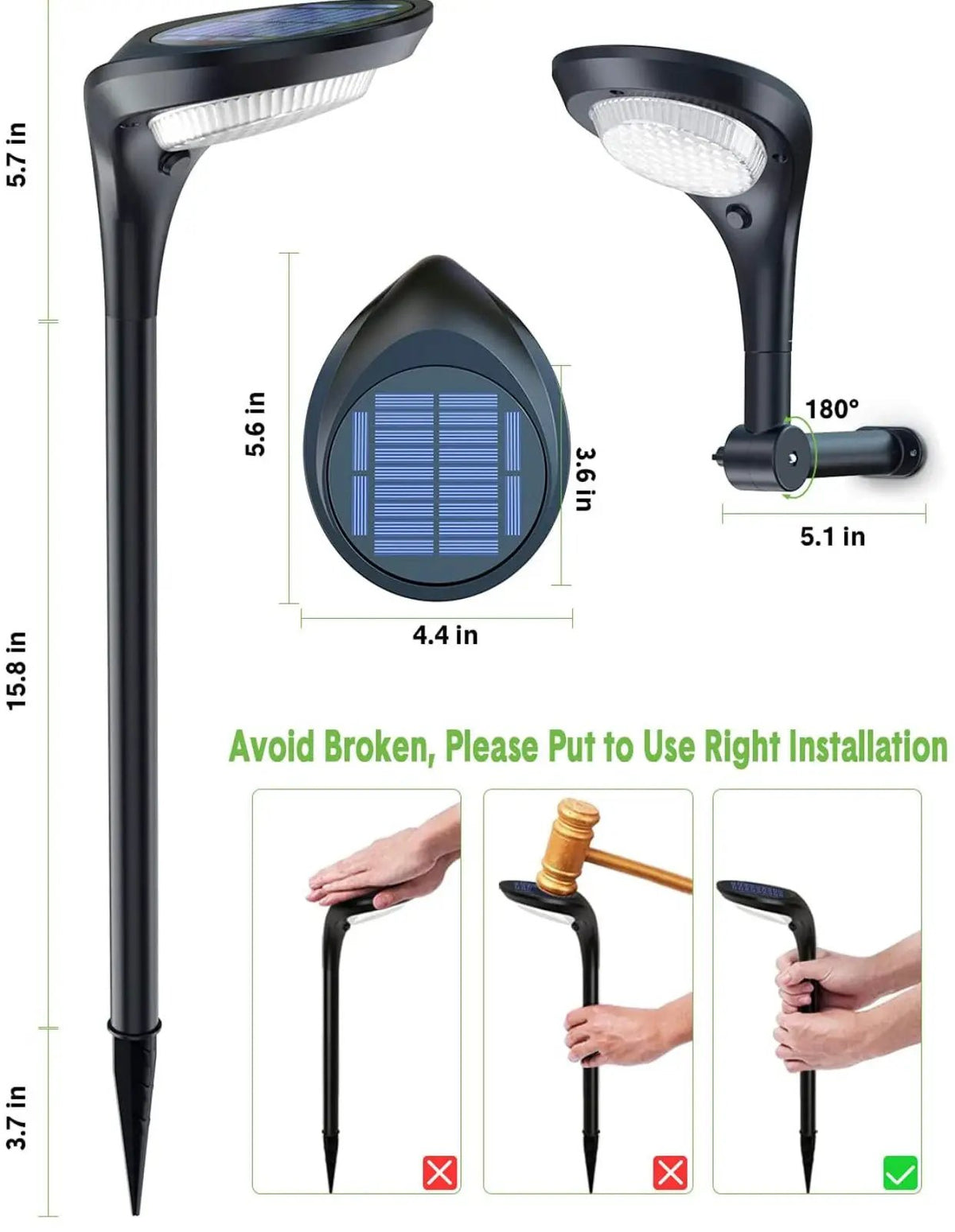 SmartYard Solar Pathway Lights, 4-Pack Color Glow LED Landscape Lighting-20 Lumen by Outdoor Solar Outlet
