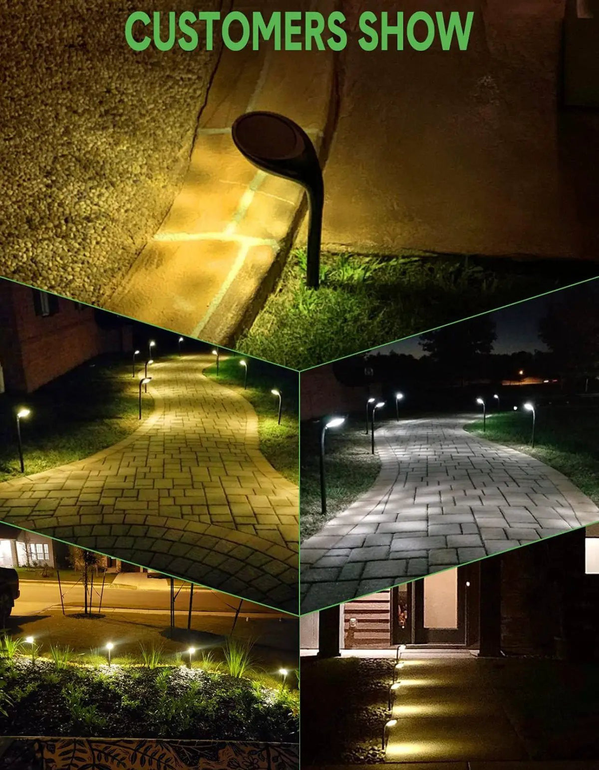 SmartYard Solar Pathway Lights, 4-Pack Color Glow LED Landscape Lighting-20 Lumen by Outdoor Solar Outlet