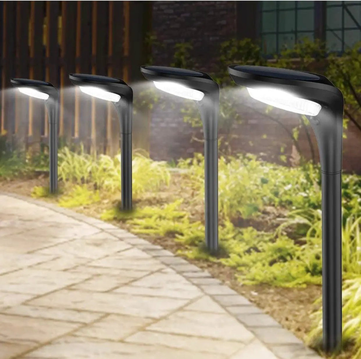 SmartYard Solar Pathway Lights, 4-Pack Color Glow LED Landscape Lighting-20 Lumen by Outdoor Solar Outlet