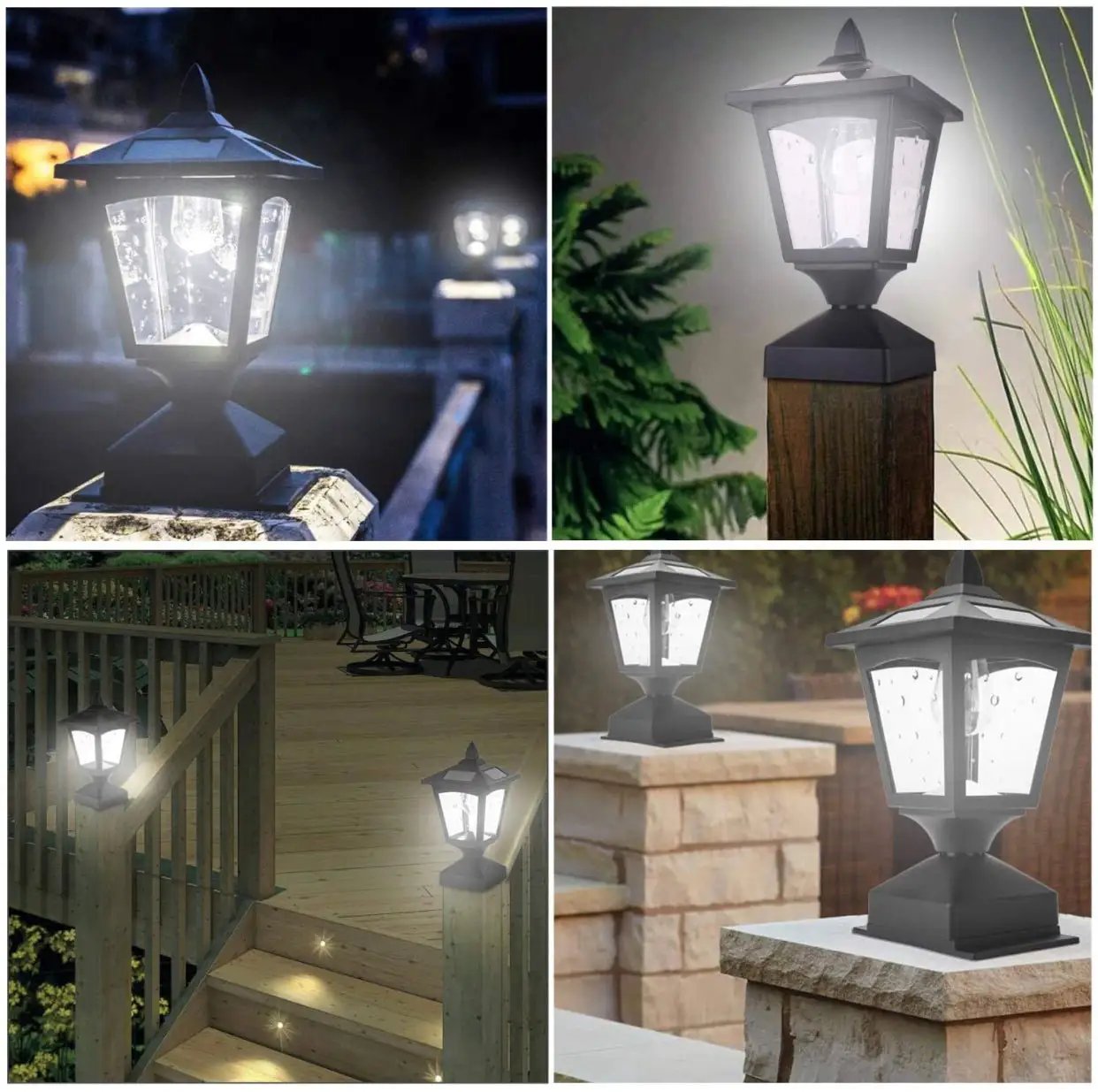 SmartYard Solar Post Cap Lights Outdoor for Wood Fence Posts Pathway, Deck, Pack of 2 by Outdoor Solar Outlet