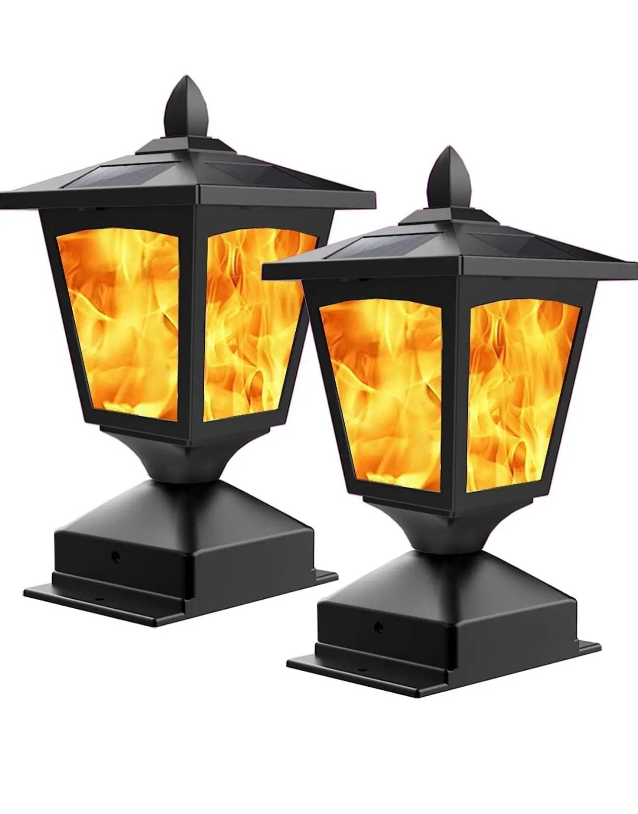 SmartYard Solar Post Cap Lights Outdoor for Wood Fence Posts Pathway, Deck, Pack of 2 by Outdoor Solar Outlet