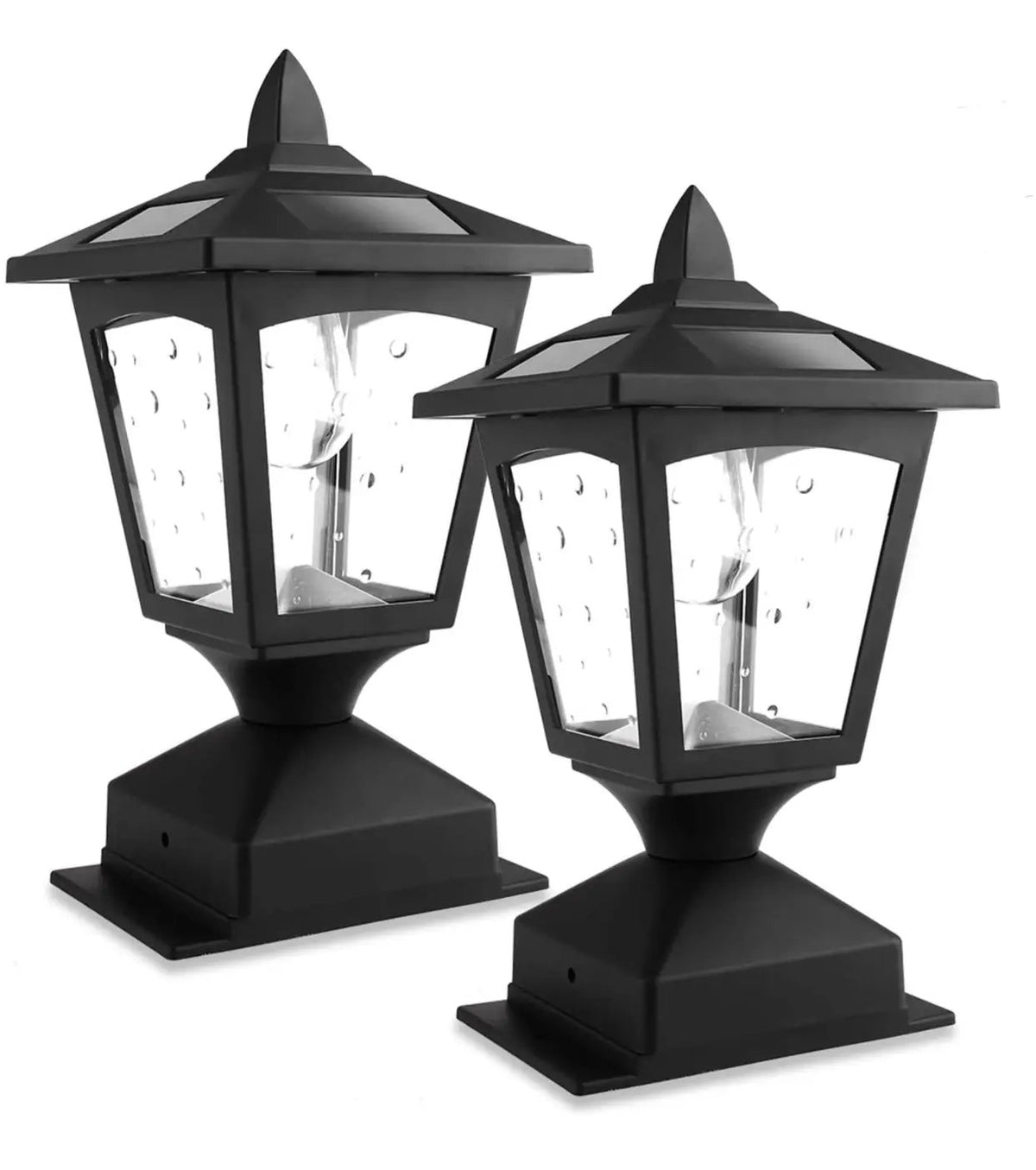 SmartYard Solar Post Cap Lights Outdoor for Wood Fence Posts Pathway, Deck, Pack of 2 by Outdoor Solar Outlet