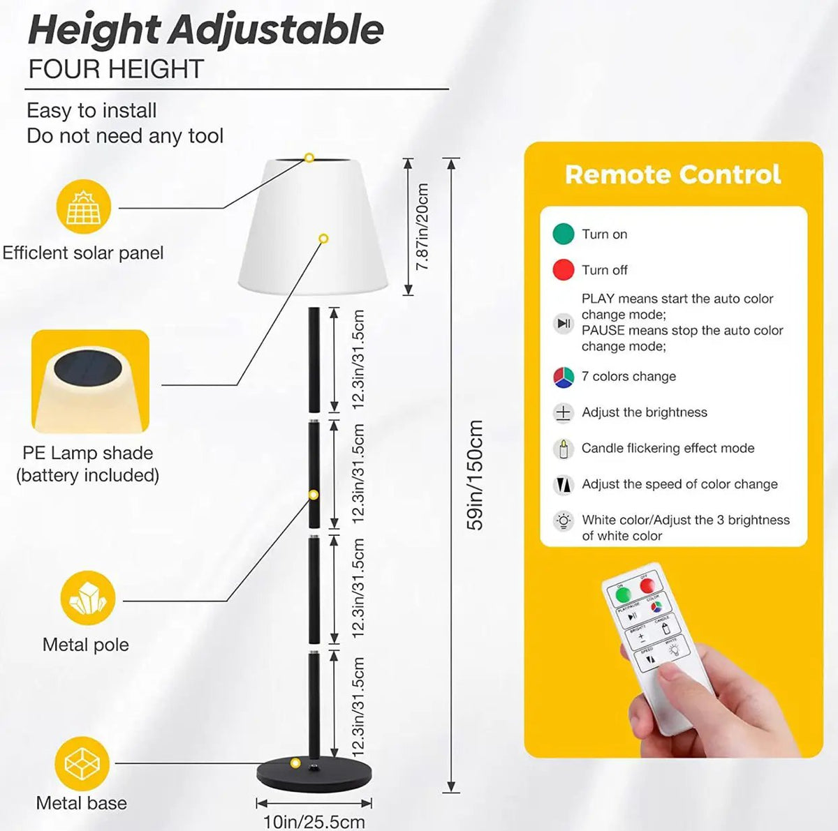 SmartYard Solar Powered Patio Lamp by Outdoor Solar Outlet