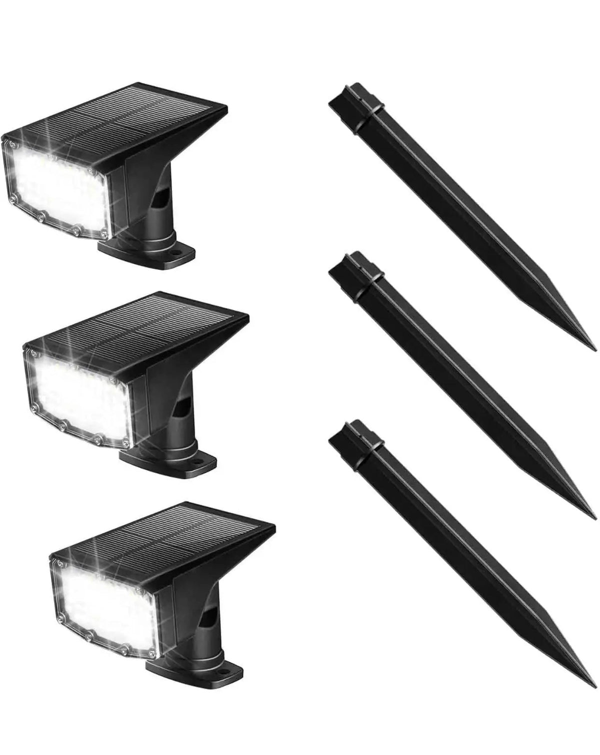 SmartYard Solar Spot Lights 53 LEDs, 2 Modes Pathway/Wall Lights 2 In 1 Auto On/Off 4 Pack(Cool White) by Outdoor Solar Outlet