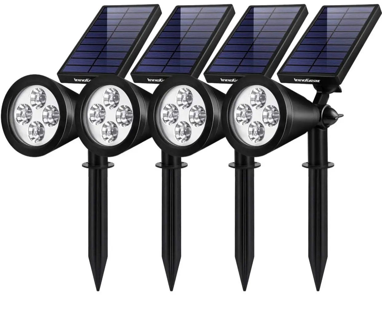 SmartYard Solar SpotLights Outdoor, Waterproof Solar Powered Landscape 2-in-1 Wall Light Auto On/Off , Pack of 4 by Outdoor Solar Outlet