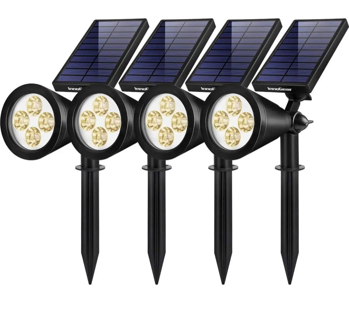 SmartYard Solar SpotLights Outdoor, Waterproof Solar Powered Landscape 2-in-1 Wall Light Auto On/Off , Pack of 4 by Outdoor Solar Outlet