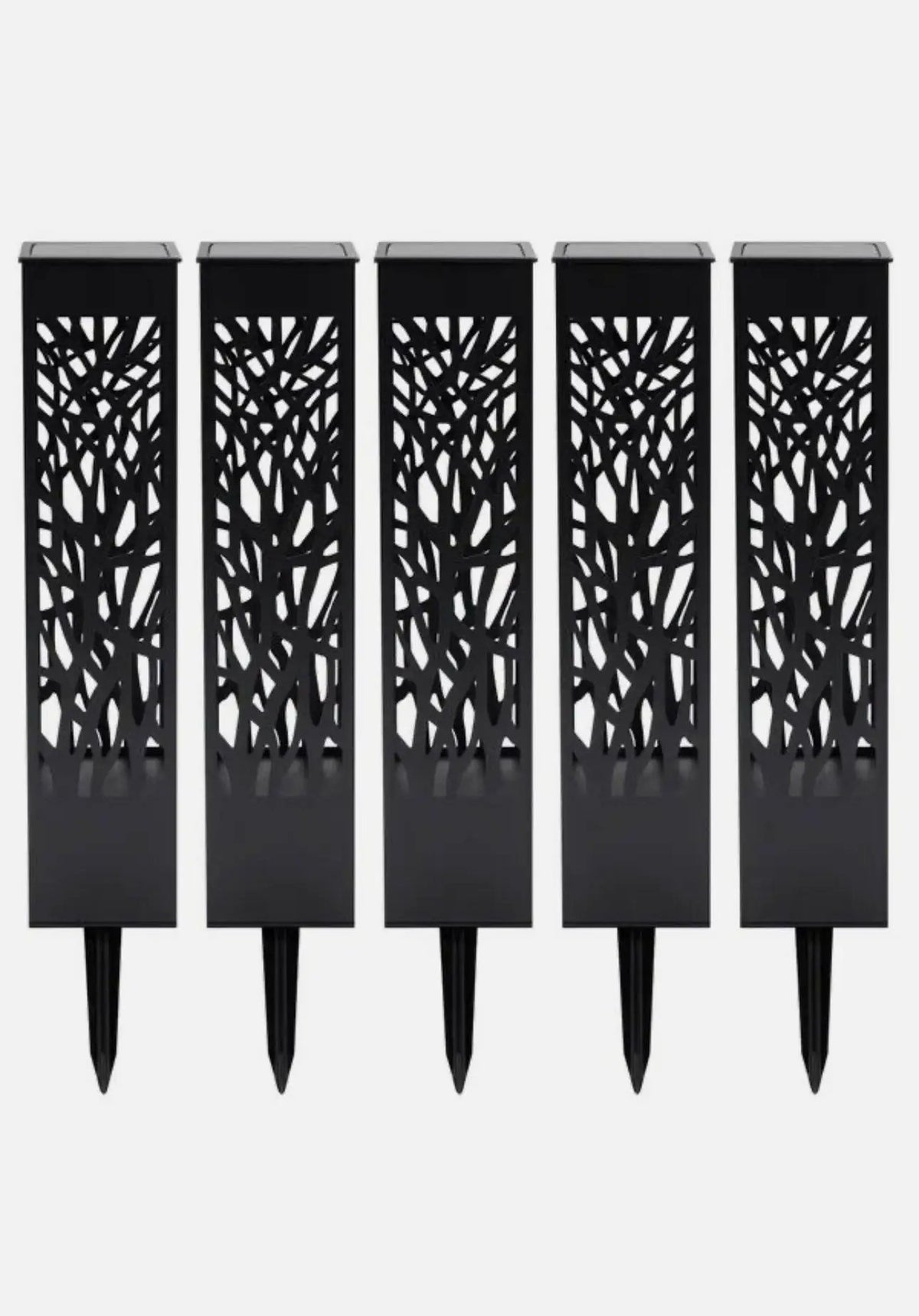SmartYard Square Solar Bollard Pathway Lights – 35 Lumen, 5-pack by Outdoor Solar Outlet