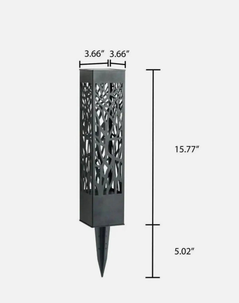 SmartYard Square Solar Bollard Pathway Lights – 35 Lumen, 5-pack by Outdoor Solar Outlet