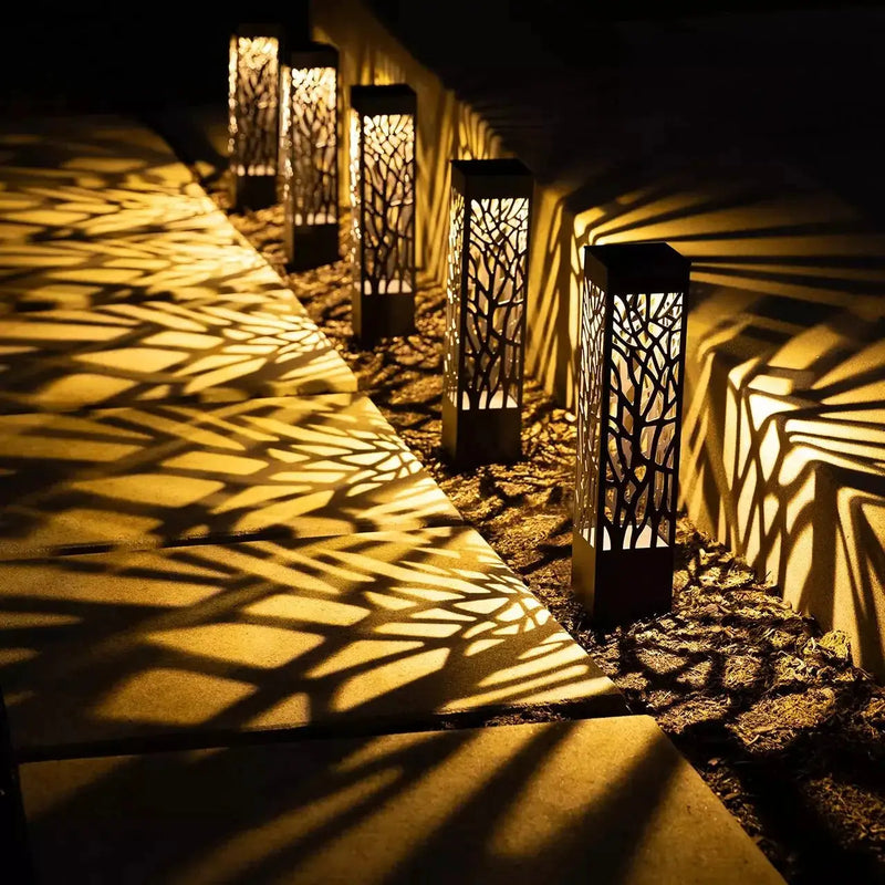 SmartYard Square Solar Bollard Pathway Lights – 35 Lumen, 5-pack by Outdoor Solar Outlet