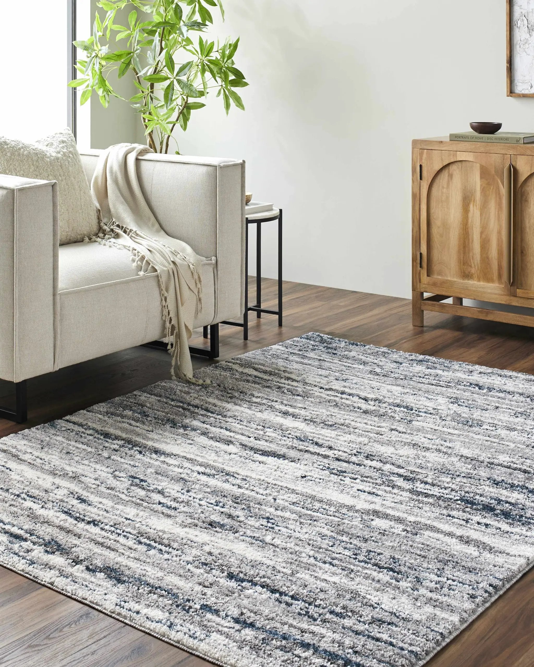 Skule Gray & Blue Area Rug by Boutique Rugs