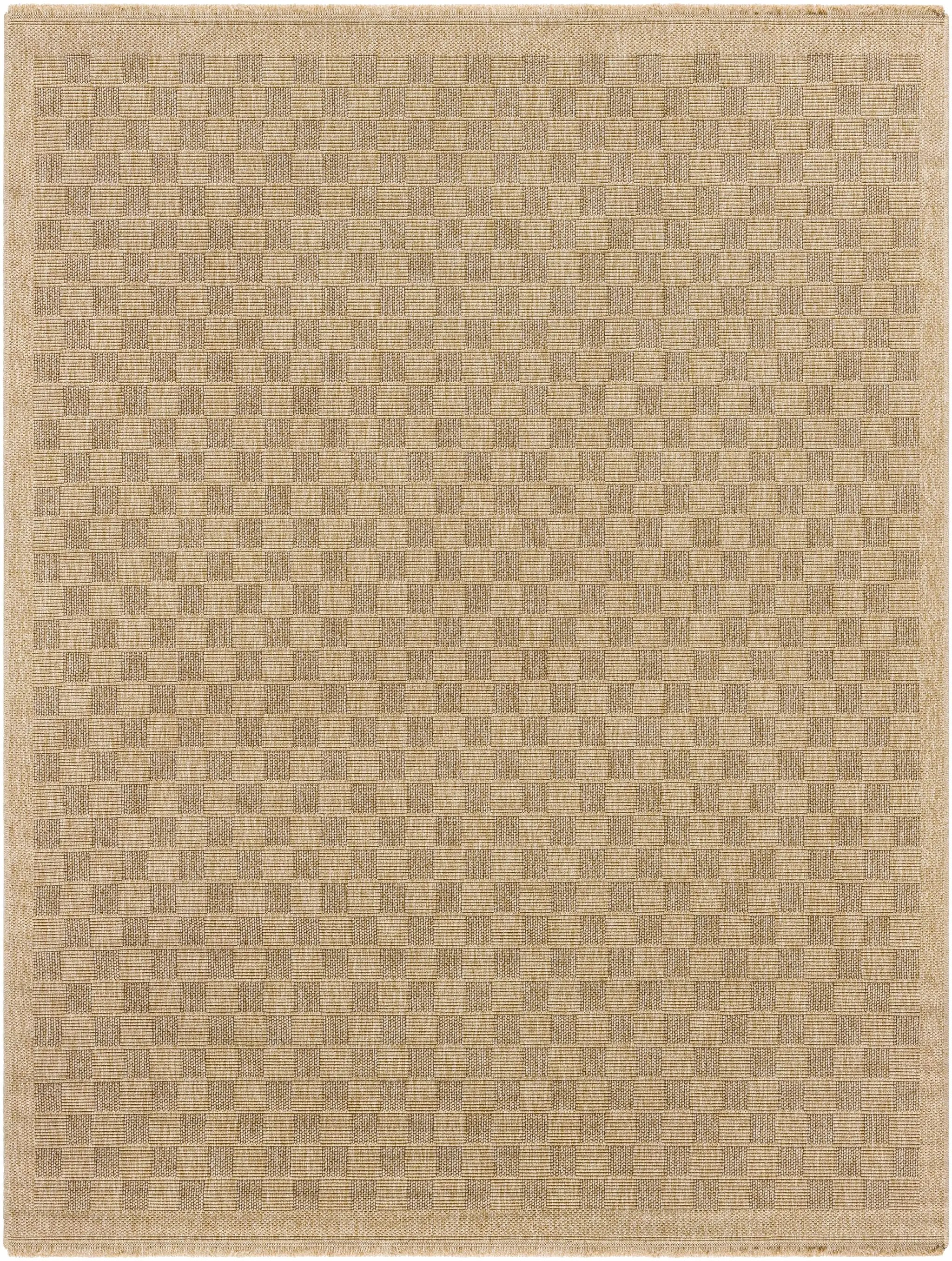 Jurek Beige Checkered Outdoor Area Rug by Boutique Rugs