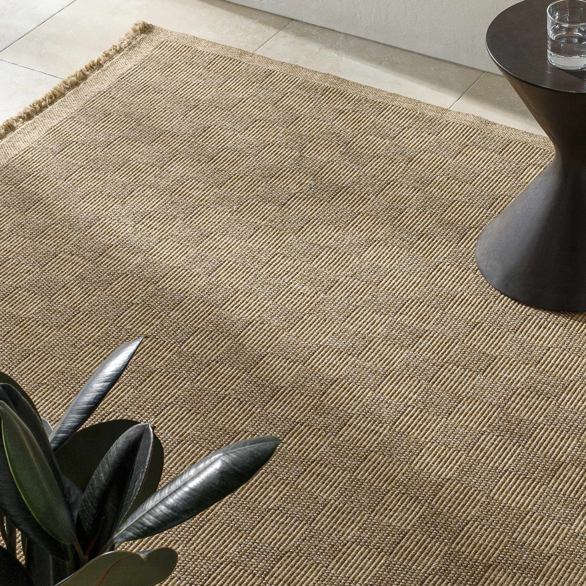 Jurek Beige Checkered Outdoor Area Rug by Boutique Rugs