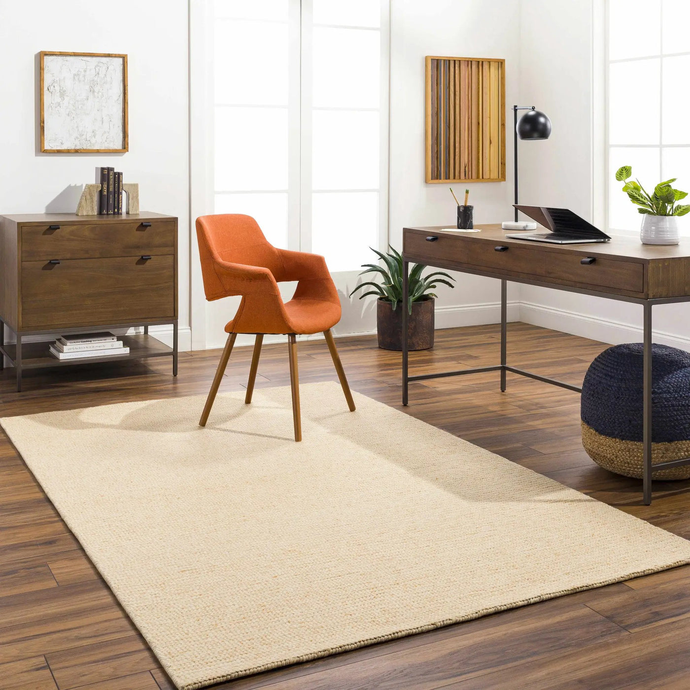 Alyra Yellow Solid Area Rug - Clearance by Boutique Rugs