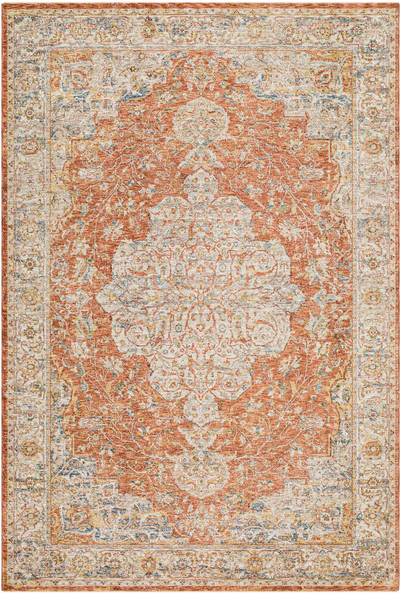 Aman Rust Area Rug - Clearance by Boutique Rugs