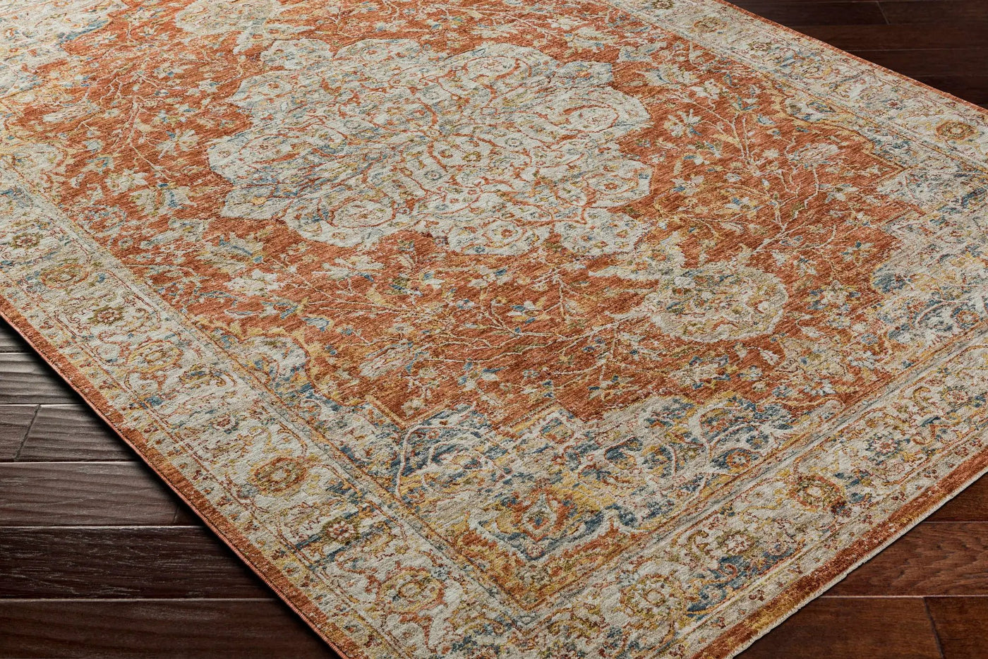 Aman Rust Area Rug - Clearance by Boutique Rugs