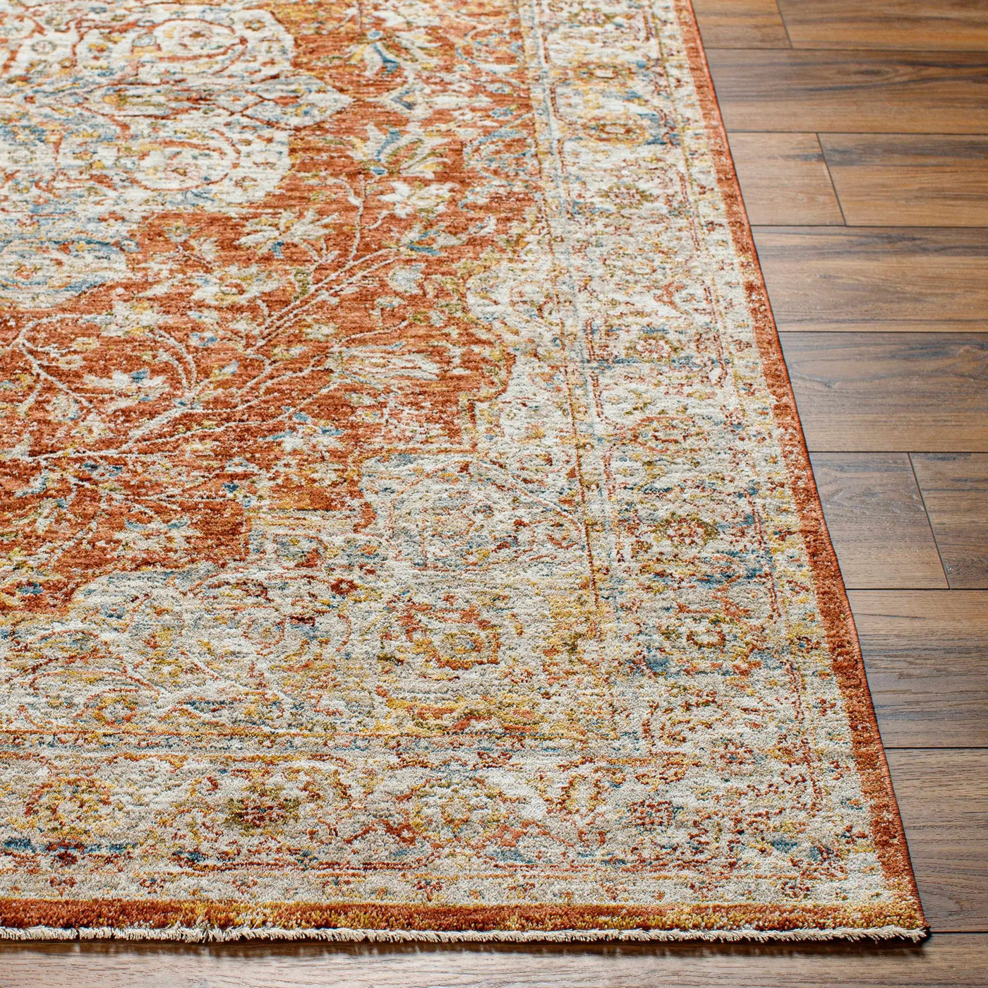 Aman Rust Area Rug - Clearance by Boutique Rugs