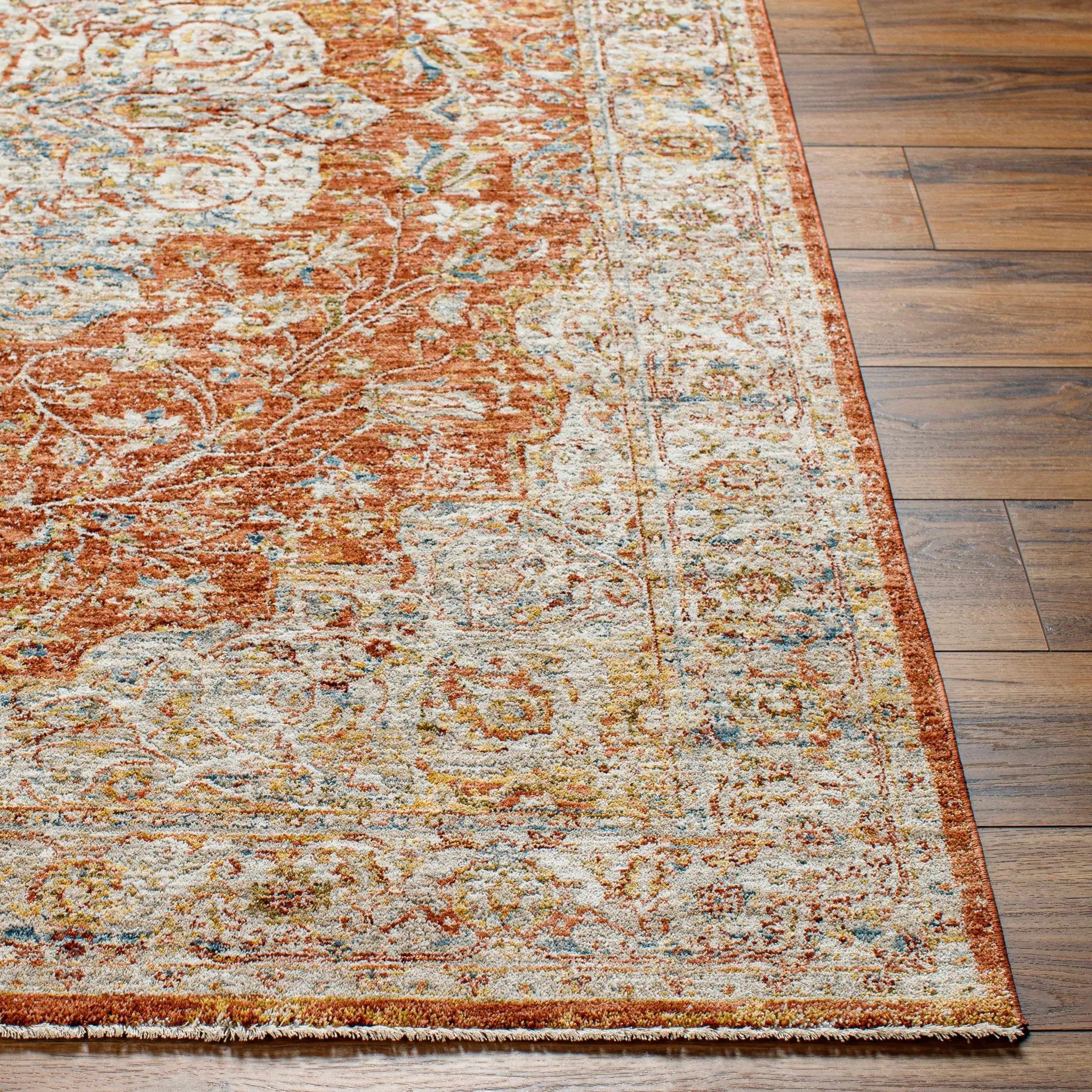 Aman Rust Area Rug - Clearance by Boutique Rugs