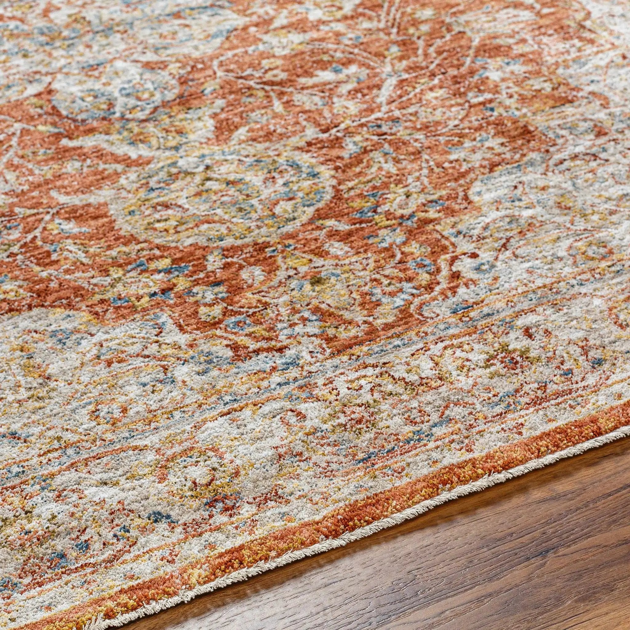 Aman Rust Area Rug - Clearance by Boutique Rugs