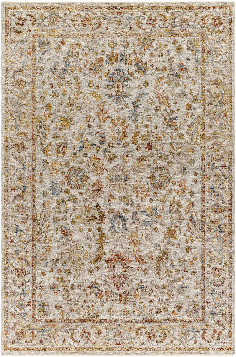 Asabi Tan Textured Rug with Fringes by Boutique Rugs