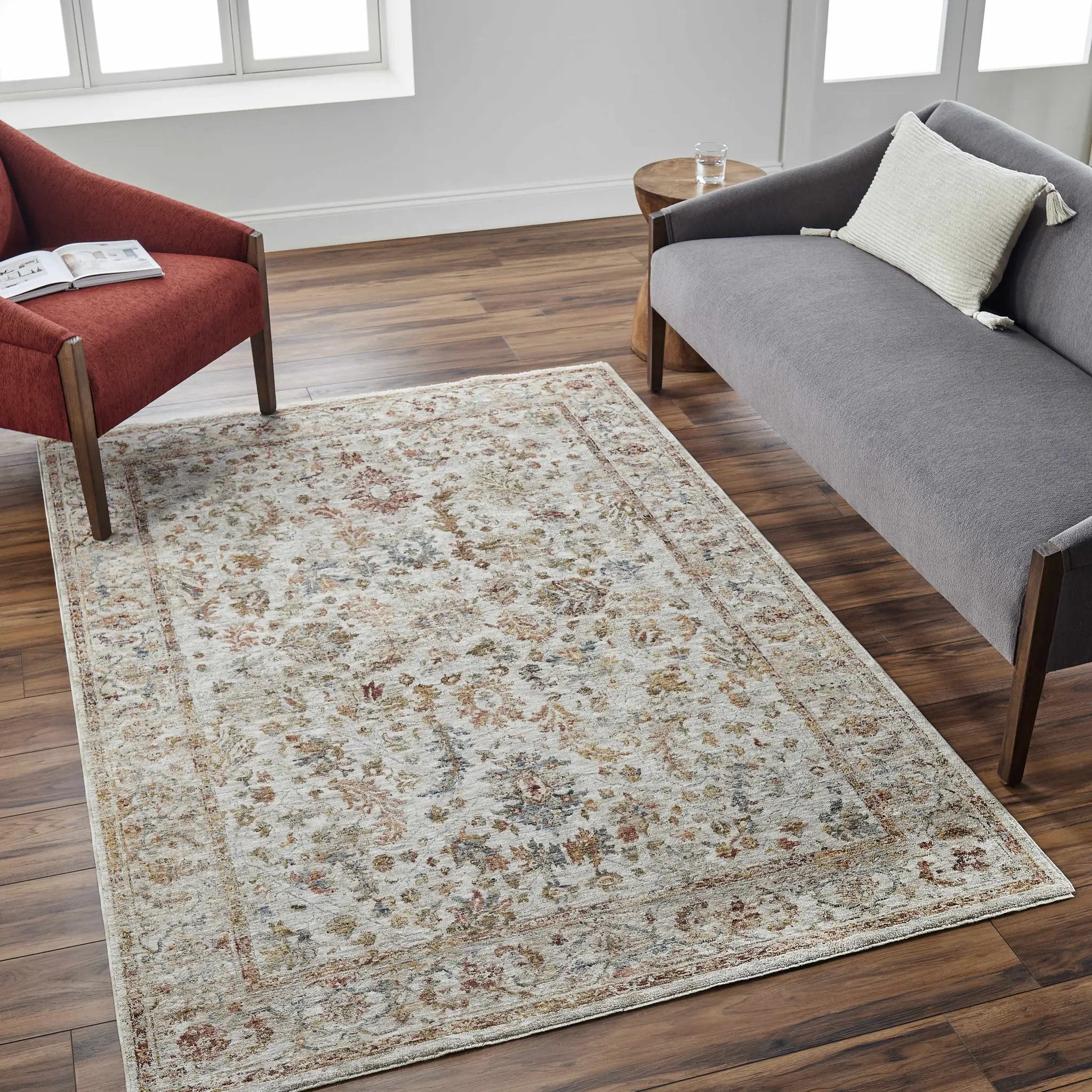Asabi Tan Textured Rug with Fringes by Boutique Rugs