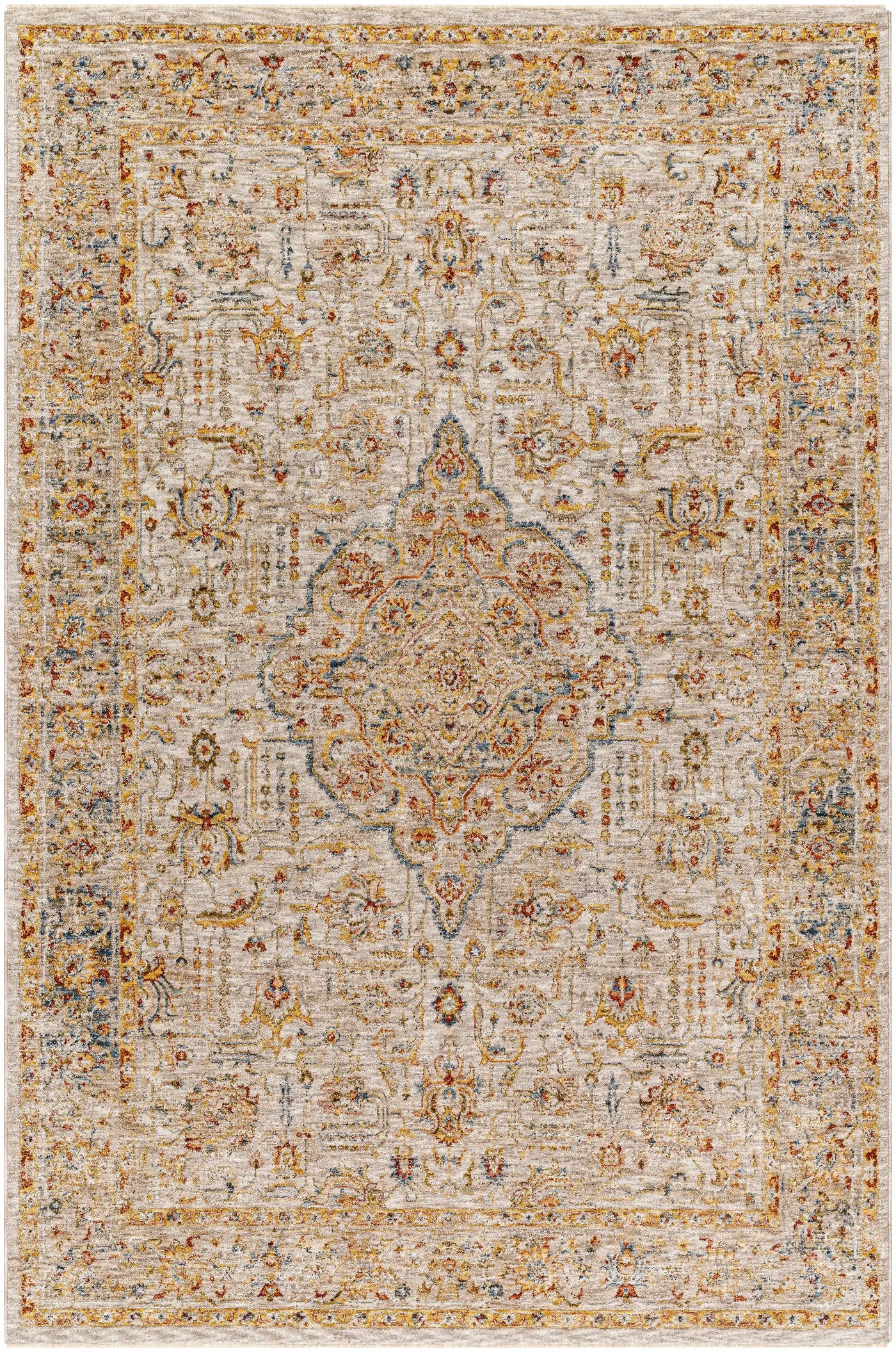 Canan Textured Rug with Fringes by Boutique Rugs
