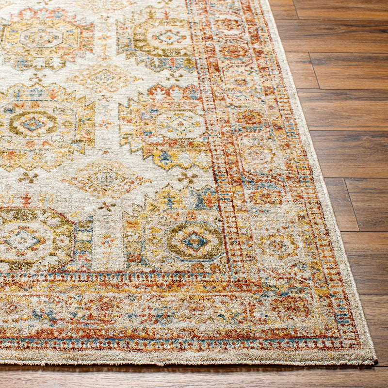 Crescentia Cream Textured Rug with Fringes by Boutique Rugs