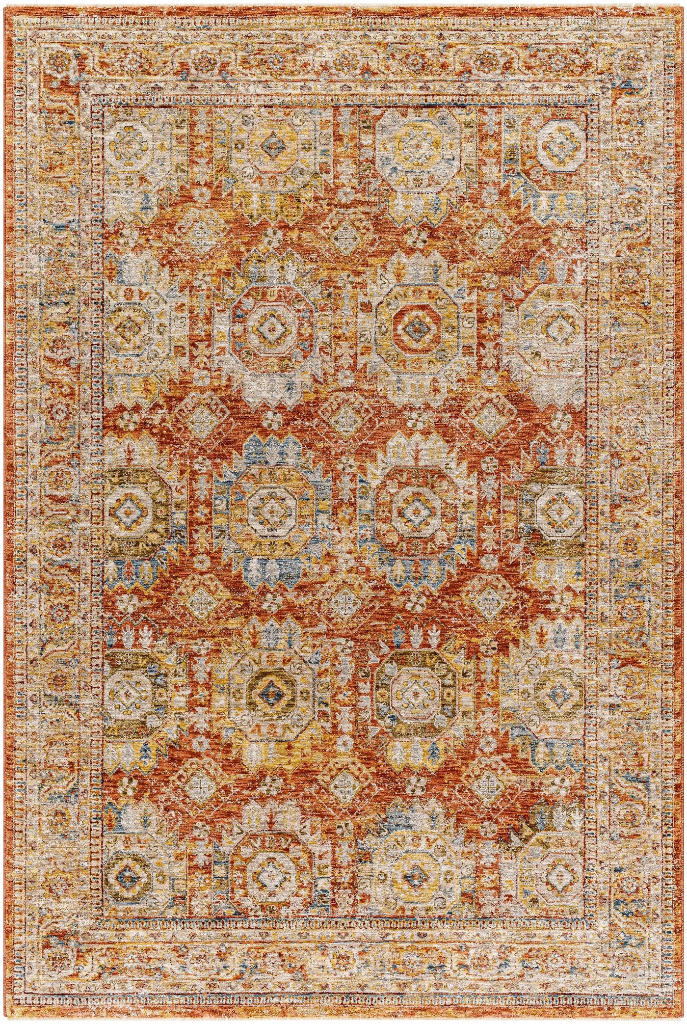 Crescentia Rust Area Rug - Clearance by Boutique Rugs