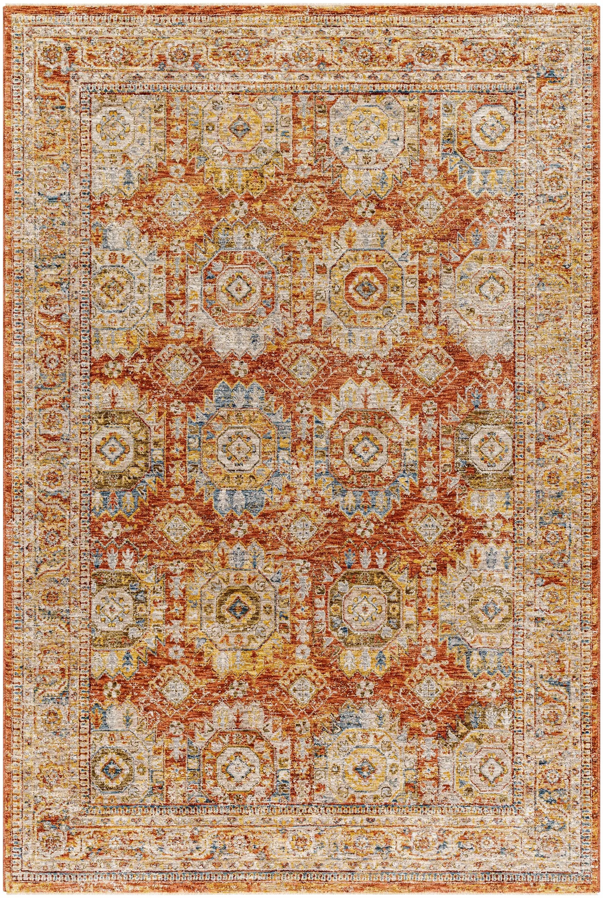 Crescentia Rust Area Rug - Clearance by Boutique Rugs