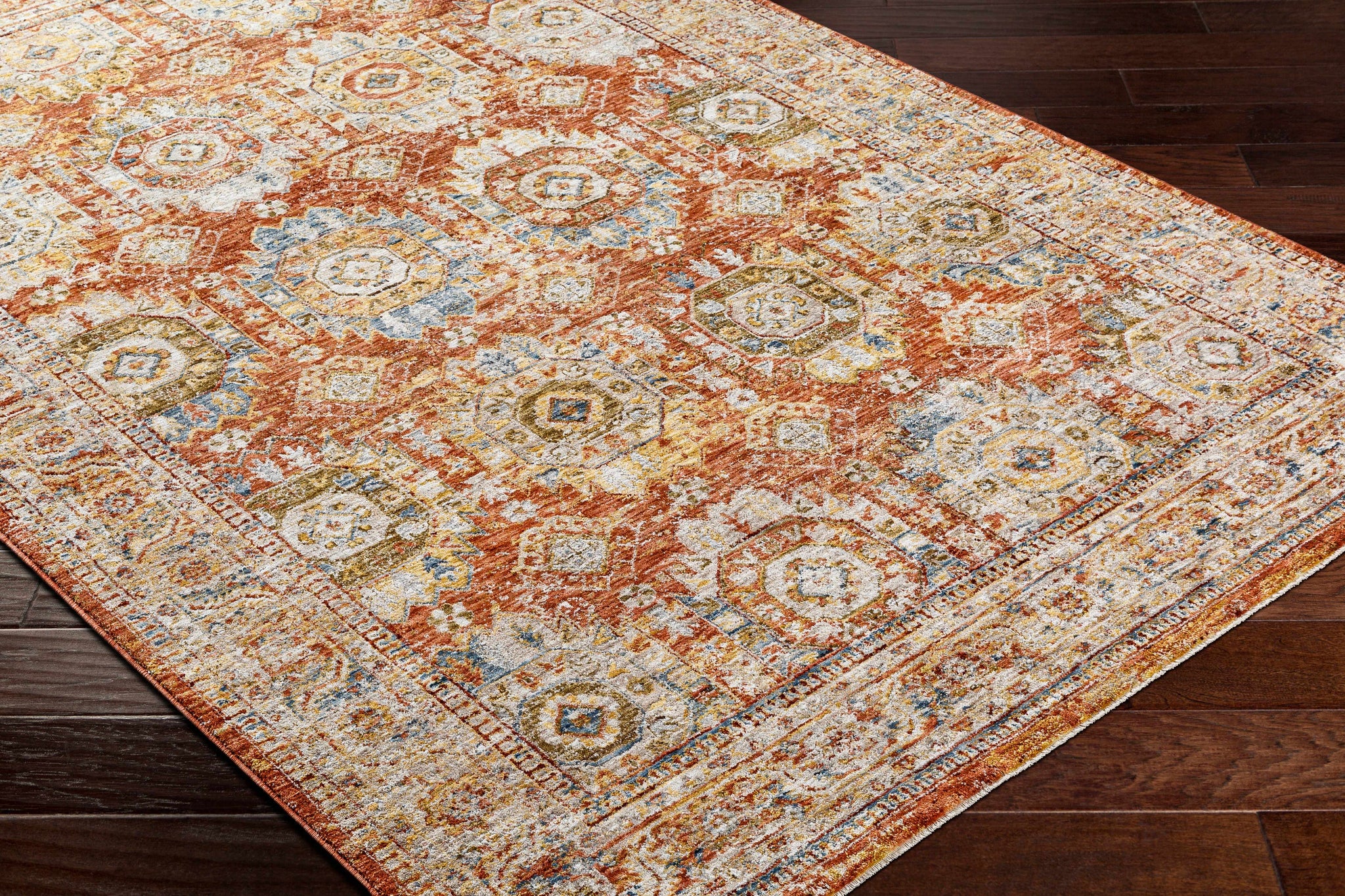 Crescentia Rust Area Rug - Clearance by Boutique Rugs