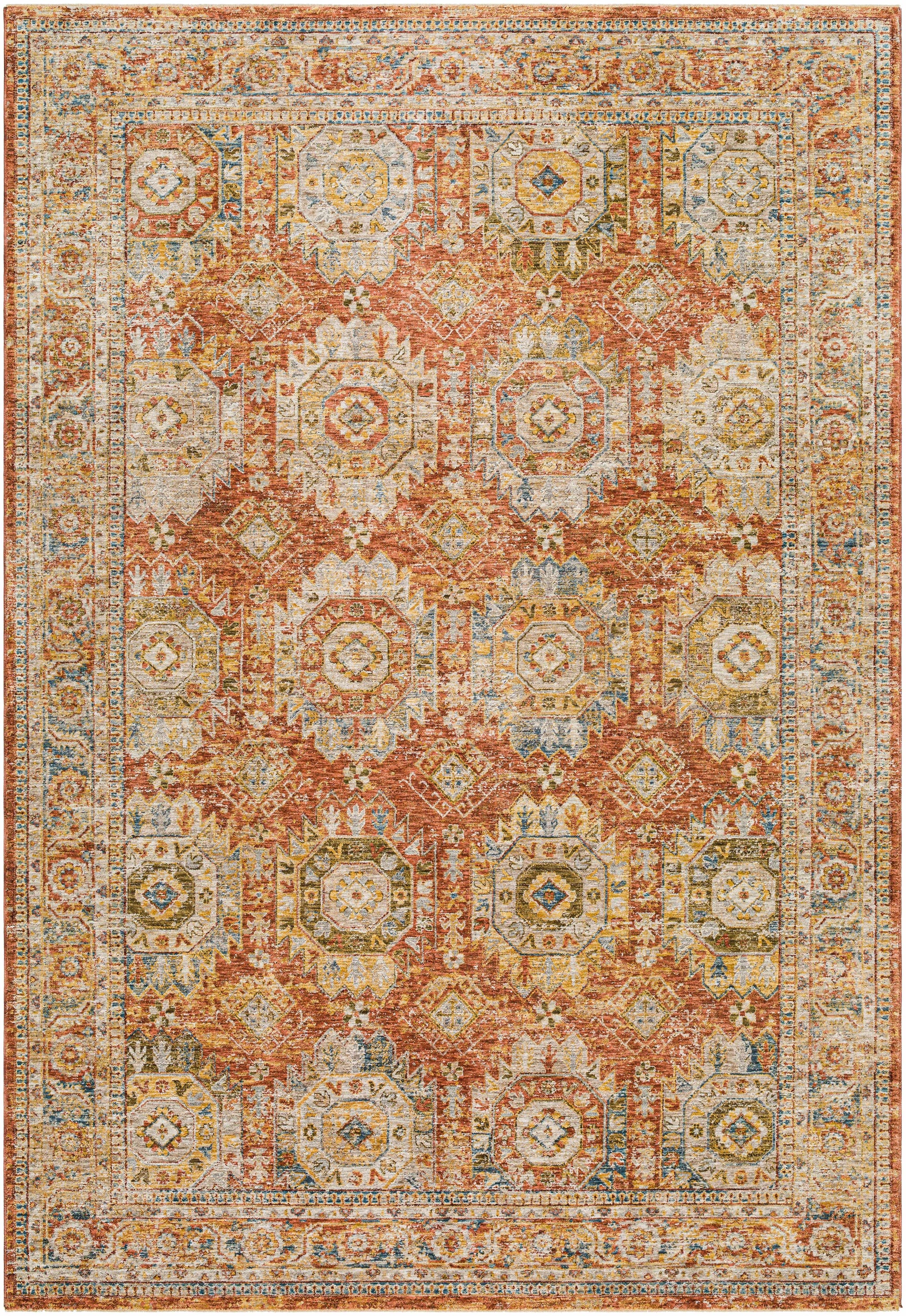Crescentia Rust Area Rug - Clearance by Boutique Rugs