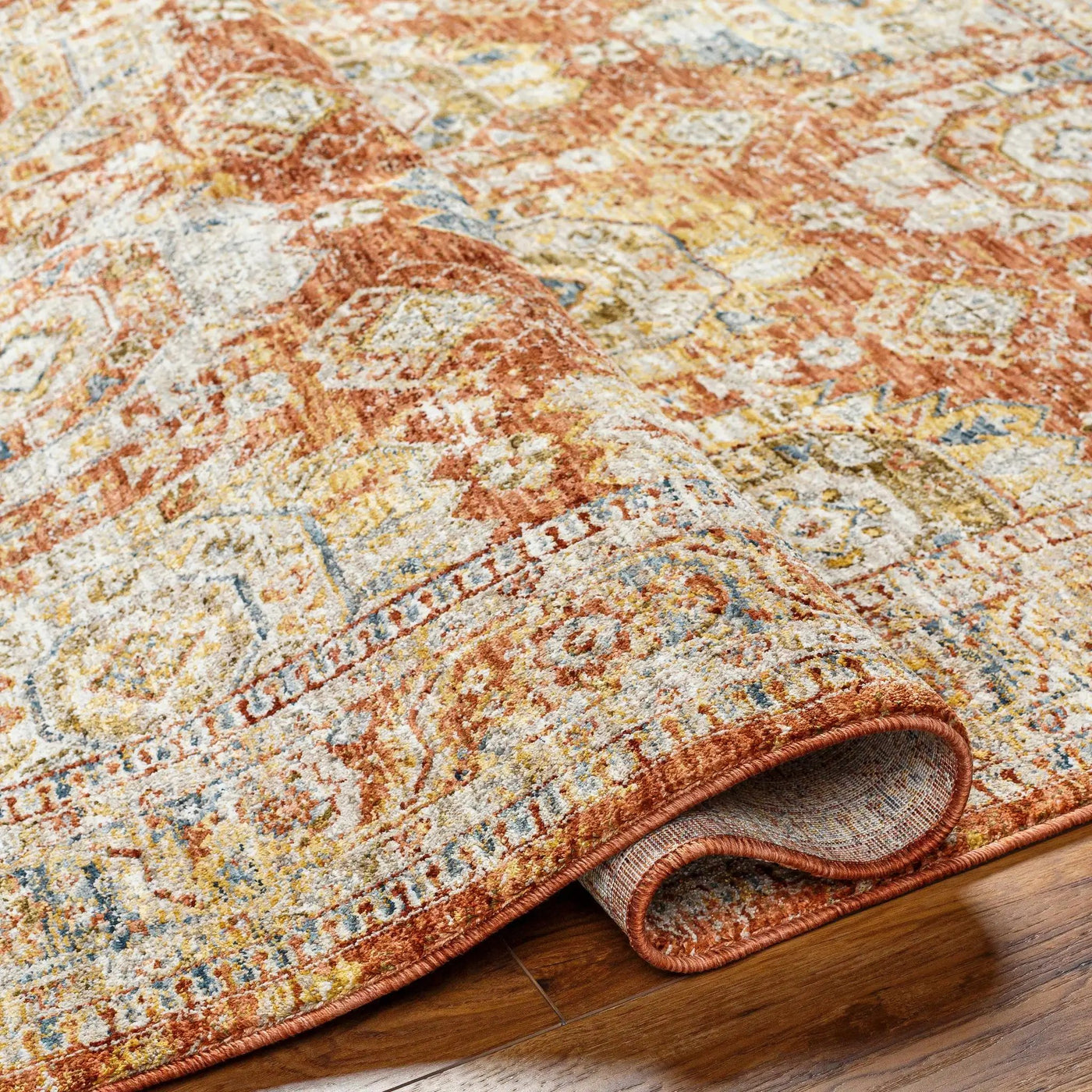 Crescentia Rust Area Rug - Clearance by Boutique Rugs