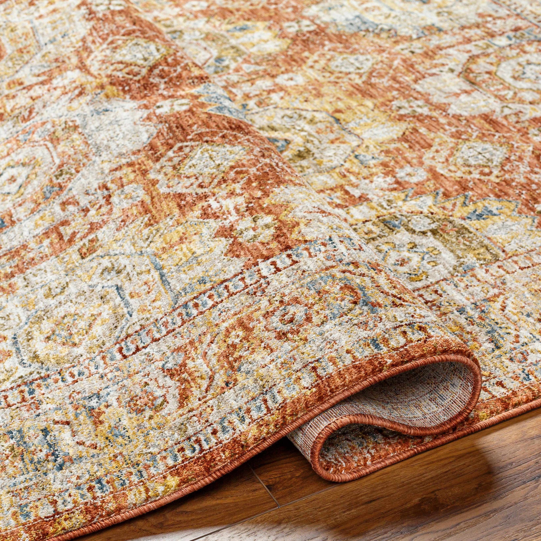 Crescentia Rust Area Rug - Clearance by Boutique Rugs