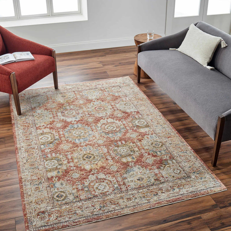 Crescentia Rust Area Rug - Clearance by Boutique Rugs