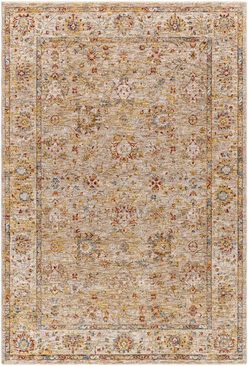 Duong Beige Textured Rug with Fringes by Boutique Rugs