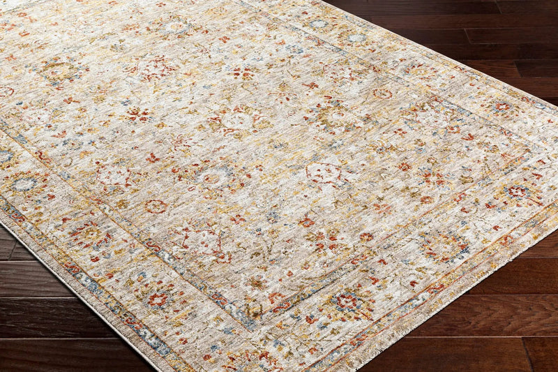 Duong Beige Textured Rug with Fringes by Boutique Rugs