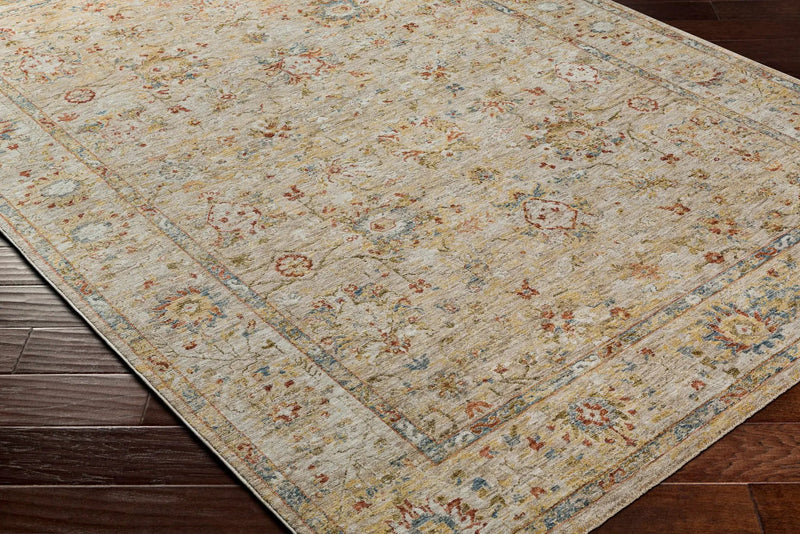 Duong Beige Textured Rug with Fringes by Boutique Rugs