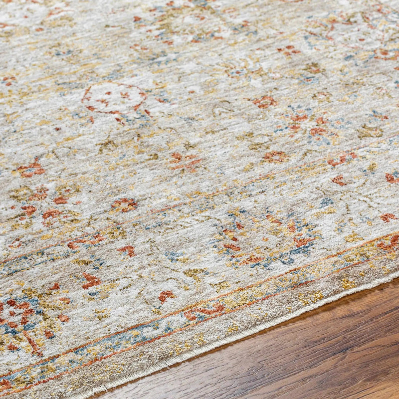 Duong Beige Textured Rug with Fringes by Boutique Rugs
