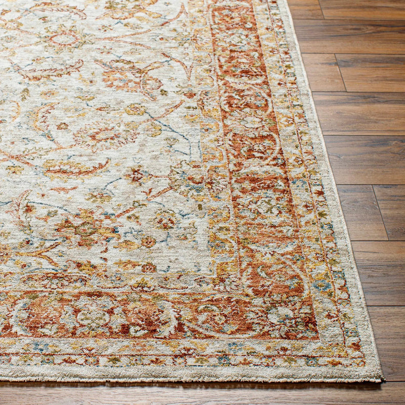 Dyan Cream Textured Rug with Fringes by Boutique Rugs